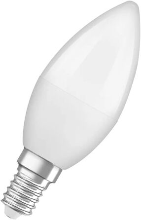 Лампа Osram Lamps LED Base Classic B, у формі свічки з цоколем E14, нерегульована, замінює 5,5 Вт 40 Вт, матова, теплий білий - 2700 Кельвін, 4 шт. (1 упаковка)