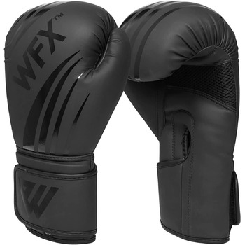 Шкіряні боксерські рукавички WFX, професійні, MMA, спаринг, кікбоксинг, боксерська груша, тренувальні, муай-тай, 355 г