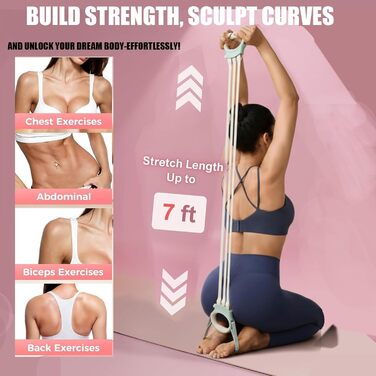 Еспандер Фітнес з тренажером для спини та фітнес-еспандерами, тренажер для пресу, домашнє обладнання для тренувань, фітнес-еспандер для тренувань