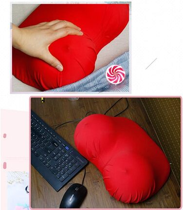 Подушка для грудей з піни з ефектом пам&39яті, подушка для шиї з повільним відскоком, м&39яка подушка для підтримки спини, подушка для шиї в спальні для чоловіків та жінок, (червоне вино)