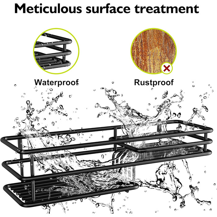 Поличка для душу Orimade над дверима, регульована, нержавіюча, з гачками, тримачем для шампуню, поличкою для ванної кімнати з мильницею, кошиком для душу з присоскою, дуже велика, 5 полиць (патент США) X-Large