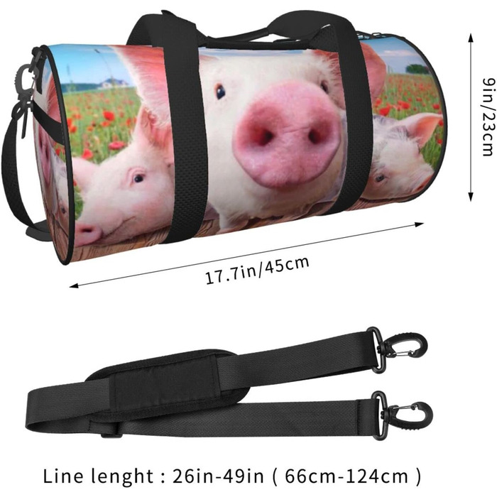 Дорожня сумка-порося, мила та кумедна, спортивна сумка для чоловіків та жінок, сумка для подорожей, спортивний баул