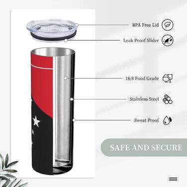 Кухоль з прямою трубочкою, дизайн прапор Папуа-Нової Гвінеї, друкований, дорожній кухоль, підходить для кемпінгу, офісу та дому, 590 мл