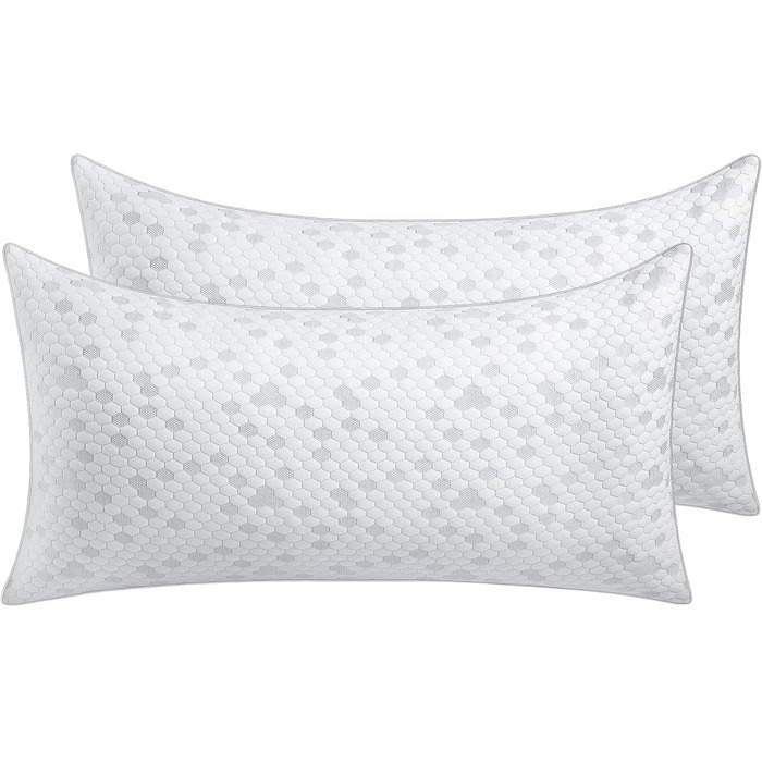 Комплект із 2 подушок/подушок для голови 40x80 см, подушки з піни з ефектом пам&39яті, регульована висота з блискавкою, подушка для шиї, яку можна прати, дихаюча подушка з піни, м&39яка та підтримуюча подушка для сну 40x80 см*2