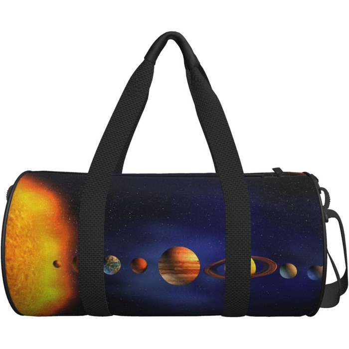 Сумка-мішок для подорожей та спорту Сонячна система велика дорожня сумка для чоловіків та жінок, ідеальна для тренувань, вихідних та коротких поїздок.