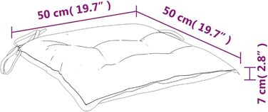 Подушка для піддонів 2 шт. Балконні меблі на відкритому повітрі Подушка для сидіння на піддоні Подушка для відкритого балкона Подушка для балкона Бежевий 50x50x7 см Оксфордська тканина