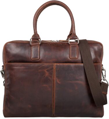 Сумка через плече шкіряна вінтажна велика сумка через плече елегантна сумочка для офісу ділової роботи ноутбук 13.3 дюйма портфель