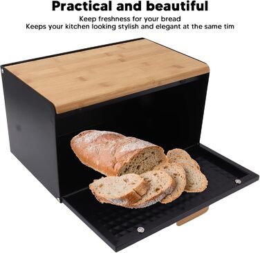 Дерев'яна хлібниця, хлібниця для зберігання хліба, хлібниця для ферми, старовинна велика хлібниця для кухонного столу, міцна хлібн