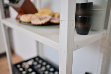 Система полиць SCHULTE з 4 полицями PowerMAX, вантажопідйомність 50 кг, 180x75x35 см (ВxШxГ), білий, полиця для зберігання, полиця для майстерні, полиця для підвалу, полиця для гаража, металева полиця