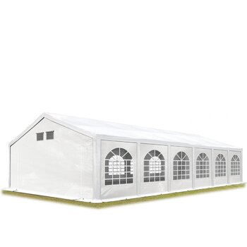 Намет для вечірок, шатер, 6x12 м, білого кольору, професійний брезент PE 550 N, водонепроникний, захист від ультрафіолету з каркасом на землі, садовий намет