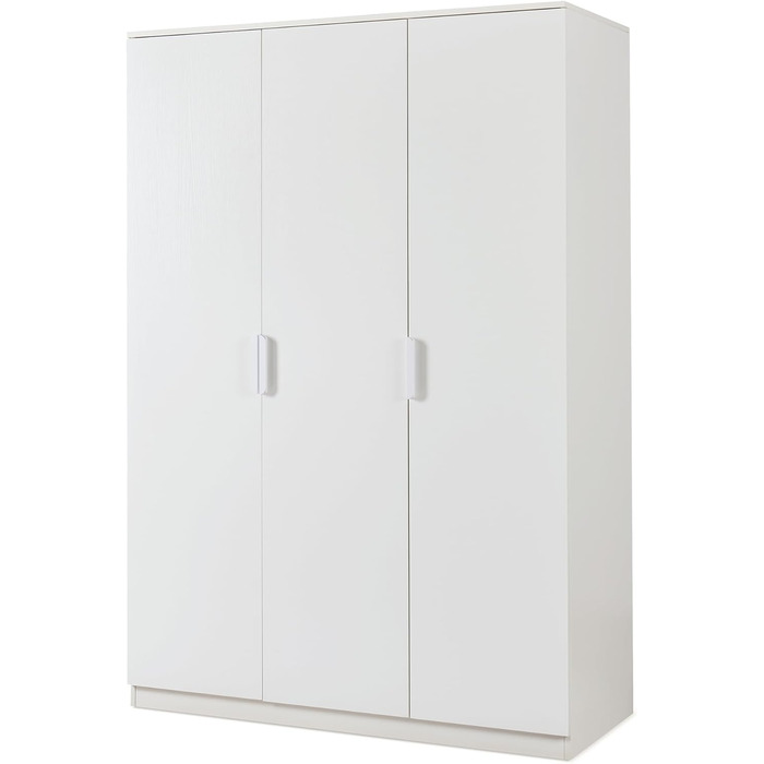 Шафа Eiselfing, 3-дверна шафа, 176 x 120 x 52 см, Шафа для спальні, 1 вішалка для одягу, 4 відділення, білий