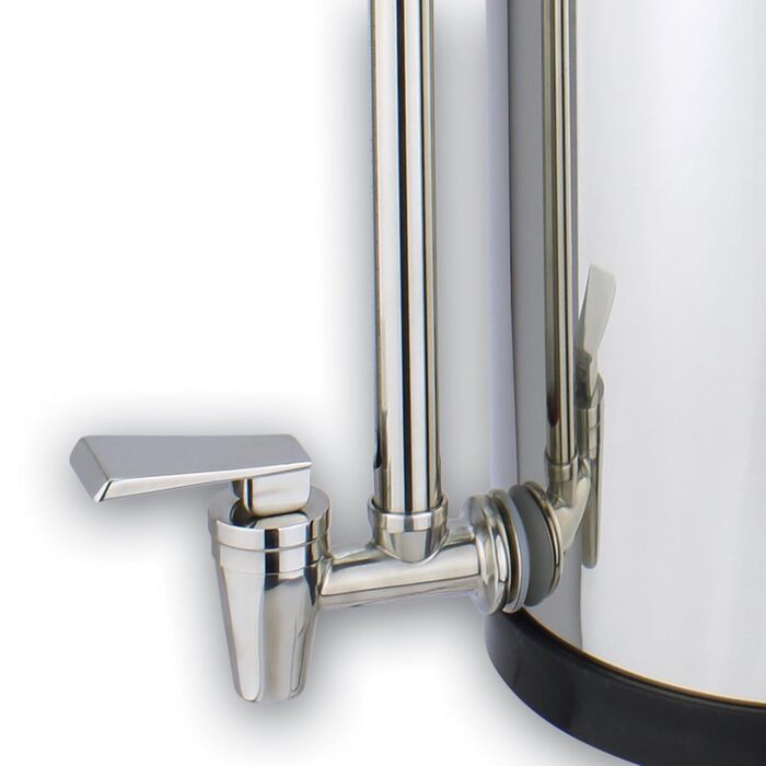 Система гравітаційних фільтрів для води NEWTON Premium із видаленням фтору Ємність 6л Повна система з 2 свічками-фільтрами, підставкою з нержавіючої сталі та краном для оглядового скла