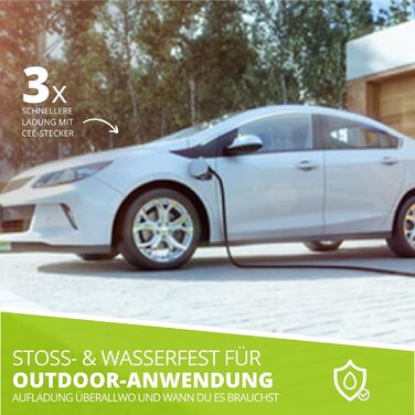 Зарядний пристрій 3-фазний 16А CEE штекер 11кВт Електромобіль Перемикач зарядного блоку Зарядний кабель Сумісний з GLE500e, E-Tron