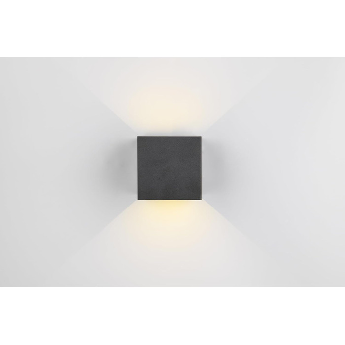 Стільний LED-бра на акумуляторі Reality Talent R27759132, матовий чорний метал, магнітне кріплення, 2 шт. 0.5 Вт, датчик сутінків та руху, двостороннє освітлення (вгору та вниз), зарядка USB-C
