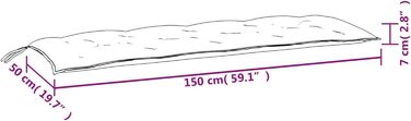 Подушка для садової лавки ShGaxin багатокольорова 150x50x7 см Оксфордська тканина, меблі для патіо, погодостійка лава, вулична лавка, паркова лавка, садові лавки, декоративні лавки, садові меблі - 361616