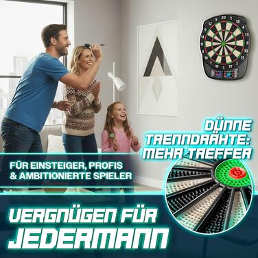 Професійний набір електронної мішені для дартсу з 12 дротиками 24 професійними стрілками 100 наконечниками для дротиків та аксесуарами Електронний автомат для дартсу для 1-8 гравців з 427 варіаціями Електронна мішень для дартсу зі світлодіодним дисплеєм