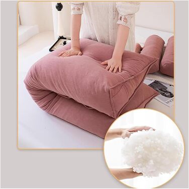 Подушка для спинки ліжка ObaBO з подушкою-рулончиком для шиї, зручна велика подушка для читання для ліжка та дивана, клиноподібна подушка з чохлом, що прається, подушка для читання для спинки ліжка, сіра-1M 1M сіра