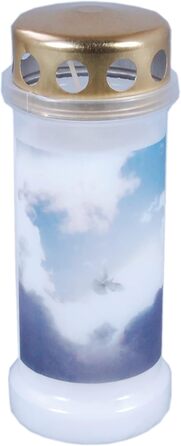 Надгробна свічка - Довгого горіння - Біла - 6 - 12 шт. - З мотивом - Небо - Час горіння 70 годин Небо 12 шт.