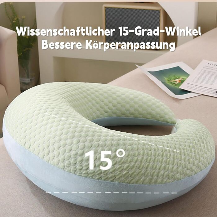 Універсальна ергономічна в&39язана подушка для рукоділля, творчих моментів, читання та ігор, підлокітник для ліжка та дивана, для читання, гри, роботи, в&39язання гачком, 60x55 см (зелена)