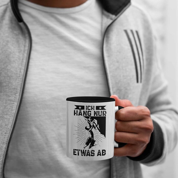 Тренд - Подарунковий кухоль для скелелазіння на свіжому повітрі. Ідея подарунка для альпіністів, з якими я просто проводжу час (чорний).