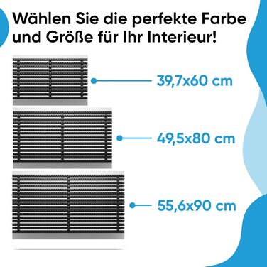 Вуличний алюмінієвий килимок для дверей зі щітками, сірий, килимок для збору бруду 50 x 80 см, вуличний килимок для дверей, алюмінієвий килимок для дверей, килимок для вулиці, скребок для взуття для входу в будинок, килимок для вулиці з щіткою, килимок дл
