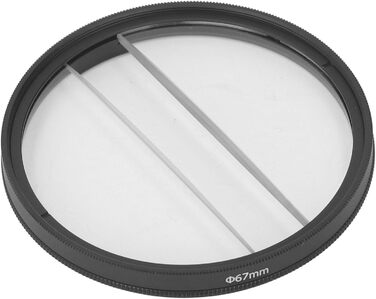 Фільтр телескопа Half Moon, фільтр спеціальних ефектів камери, подвійний Half Moon Glass розділений діоптрійний фільтр для дзеркальних фотокамер (82 мм)