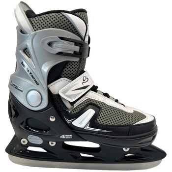 Ковзани Cox Swain Push з регулюванням, взуття для катання на ковзанах для дітей, підлітків та дорослих вагою до 100 кг, попередньо заточене лезо з нержавіючої сталі, м&39який черевик, чорний розмір S (33-36) чорний L (40-43)