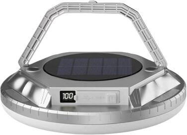 Ліхтар для кемпінгу, 1600 люмен, сонячні ліхтарі для наметів, водонепроникний кемпінговий ліхтар, для використання на вулиці, у саду, на подвір&39ї, на патіо, на балконі, для походів, для рюкзаків, сріблястий