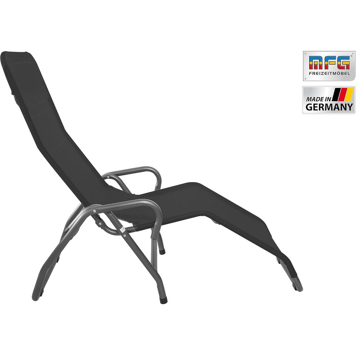 Шезлонг для басейну 3&39, антрацит/чорний