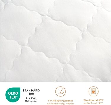 Бамбукова подушка для сну 40x80 см, 100 бавовна, простьобана 100 віскозою (бамбукова м&39якоть), подушка 40 x 80 см, подушка для ліжка, подушка для сну, Oeko-TEX, зроблено в ЄС, можна прати при температурі до 40 градусів 40 x 80 см 1