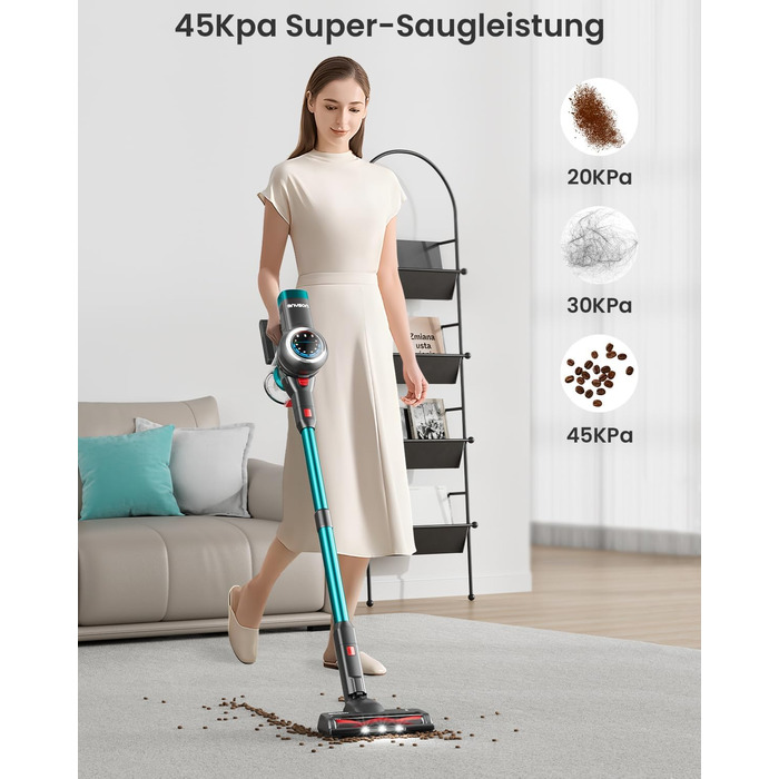 Акумуляторний пилосос, акумуляторний пилосос 550 Вт/45 тис. Па, час роботи 60 хв, самонесуча конструкція, акумуляторний пилосос з