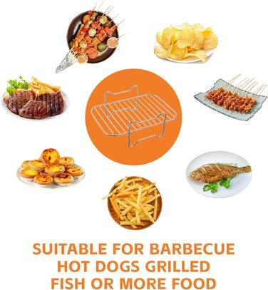 Набір аксесуарів для двозонної фритюрниці з 10 предметів, аксесуари для фритюрниці Ninja Foodi AF400EU AF300EU 7.6L-9.5L та інших двозонних фритюрниць