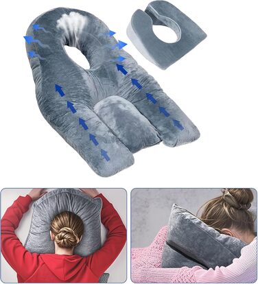 Подушка для обличчя для сну на животі, подушка для позиціонування обличчям вниз для післяопераційної підтримки, масажний підголівник для ліжка та масажного столу, дихаюча конструкція