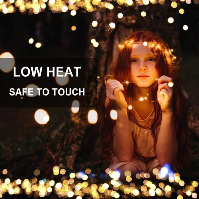 Світлодіодна батарея казкових вогнів, 2x12M 120 світлодіодів з мідного дроту з водонепроникним таймером DIY різдвяні казкові вогні