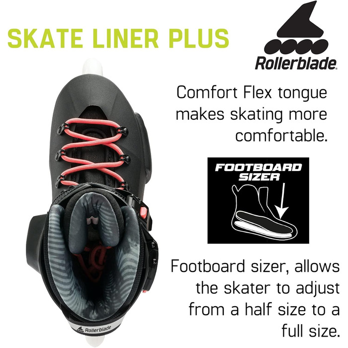 Жіночі роликові ковзани Rollerblade Twister XT для фітнесу, чорний/м'ятний, міські роликові ковзани 8/8.5