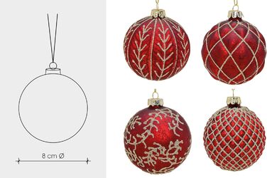 Елегантних скляних різдвяних кульок 12 шт MC-Trend