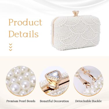 Жіноча перлинна клатч-сумка, вечірня сумочка з перлами для весілля, вечірки, випускного, урочистих подій, бежевий колір