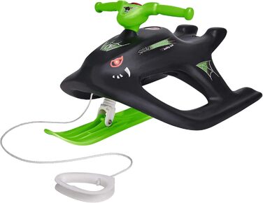 Санки BIG Bobby Sledge Wild Spider, кермові, з металевими полозами, чорні