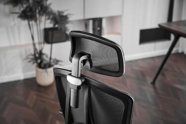 Ергономічне офісне крісло з 2-осьовою регульованою поперековою опорою, крісло керівника з карбонової сітки, комп&39ютерне крісло з високою спинкою та водоспадним сидінням, вантажопідйомність 150 кг. Сітка.