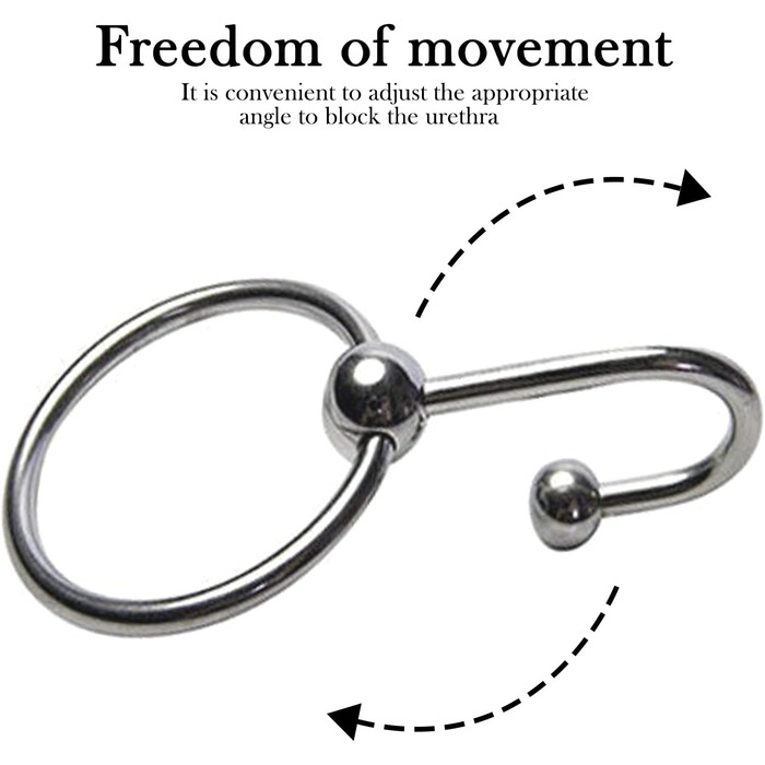 Набір уретральних дилататорів BDSMJOY, нержавіюча сталь, з ерекційними кільцями (25-28-30 мм), 3 шт.