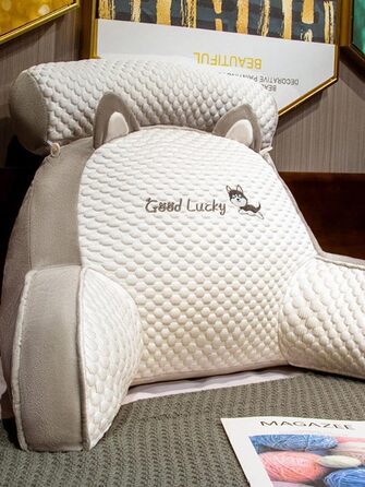 Подушка для читання SKUDA, подушка для спини з підлокітниками, подушка для книги зі знімним валиком для шиї та чохлом, що прається, подушка для підтримки спини, для читання або гри на ліжку/дивані/підлозі