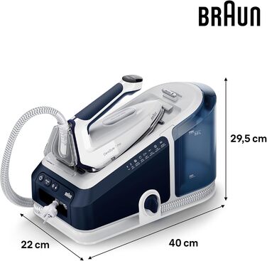 Парова прасувальна станція Braun CareStyle 7 Pro IS 7282 BL - парова праска з підошвою FreeGlide 3D, функція iCare, знімний резерв