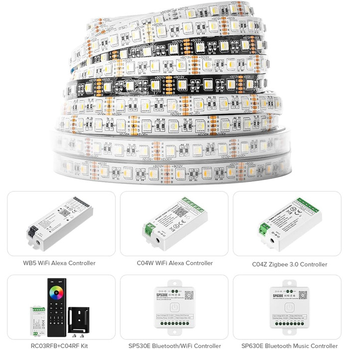 В 1 RGBхолодний білий (6000K) світлодіодна стрічка 4 кольори в 1 LED IP67 біла друкована плата Стрічкові лампи багатокольорові світлодіодні стрічки (блок живлення та контролери не входять до комплекту), 5M 150LEDs 5050 RGBCW 4