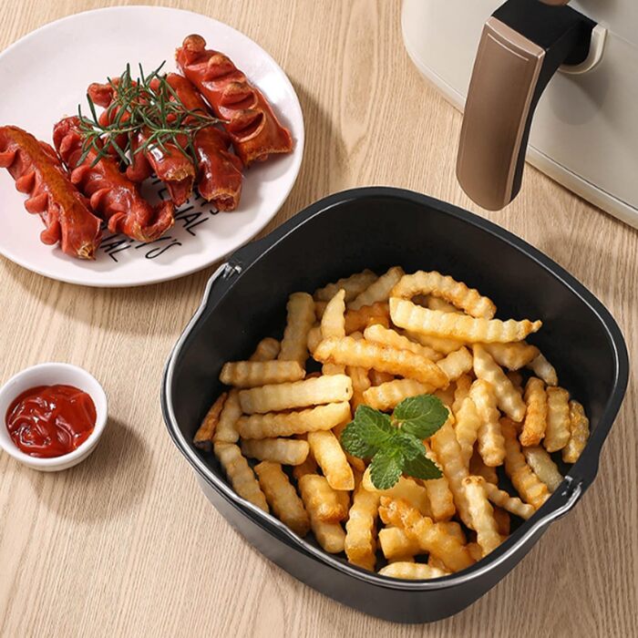 Форма для випікання аерофритюрниці для аксесуарів для фритюрниці HD9925 HD9860 HD9905/01, 22 см квадратна залізна фритюрниця, форма для торта, заміна бочки для торта