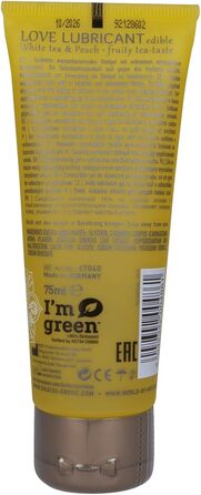 Харчовий лубрикант на водній основі SHIATSU з вишуканим смаком білого чаю та персика, побалуйте свої почуття, 75 мл 67040