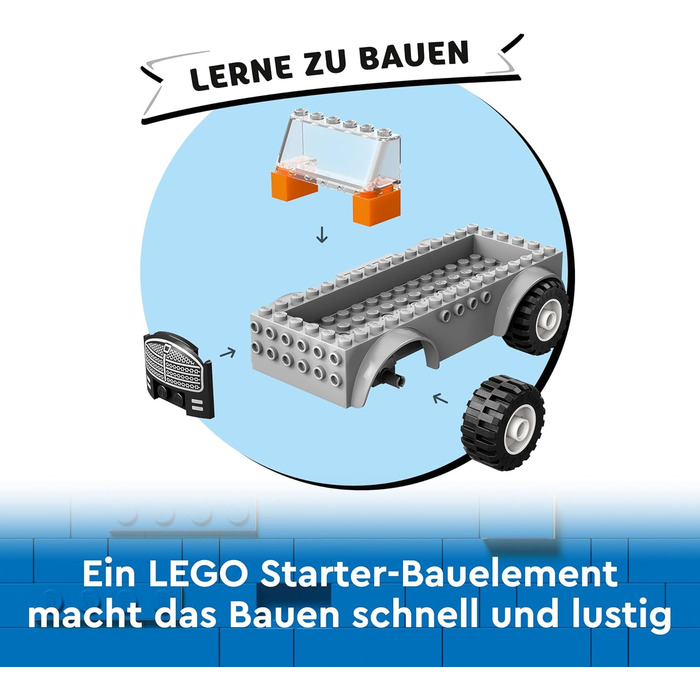 Евакуатор LEGO City зі спортивним автомобілем, іграшкова машинка для хлопчиків та дівчаток віком від 4 років, подарунок на день народження для дітей, іграшкова вантажівка з 2 мініфігурками та аксесуарами, такими як кохлеарний імплантат 60435