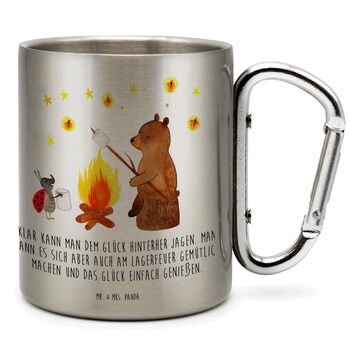 Термокружка &quotМістер і місіс Панда&quot Ведмедик і Сонечко біля багаття - Подарунок, кружка з нержавіючої сталі, кухоль для чаю, термокружка, ізольована кружка, плюшевий ведмедик