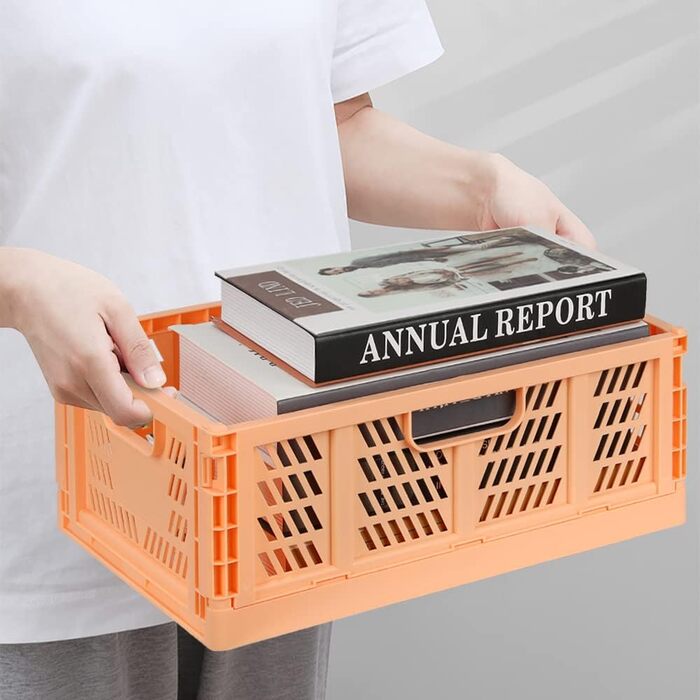 Набір із 4 пластикових кошиків для зберігання, складні коробки для зберігання, вставки для кухонних шухляд, штабелювані полиці-кошики, ящики для зберігання, транспортні коробки, контейнери для шаф, куби для домашнього офісу, спальні - рожевий зелений