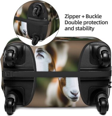 Чохол для валізи Ziegen, міцний захист, підходить для багажу розміром 45.7-81.3 см, малий, Чорний