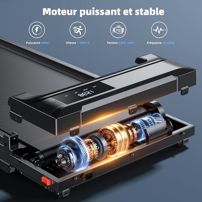 Складана бігова доріжка для дому - килимок для ходьби для домашнього столу, складна бігова доріжка, тиха, складна міні-бігова доріжка, невеликий офісний біговий тренажер під столом, 6 км/год